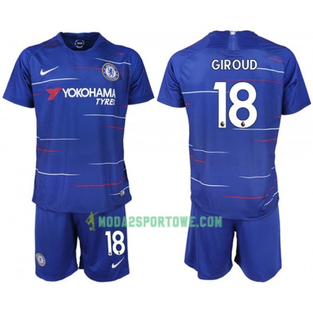 Koszulka Chelsea GIROUD 18 Dziecięcy Domowe Stroje Piłkarskie 2018/19 Krótki Rękaw